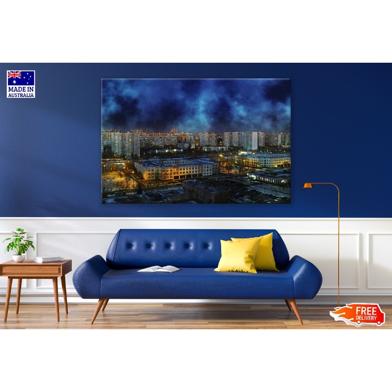 Solntsevo City Moscow Night View Photograph Print 100% Australian Made