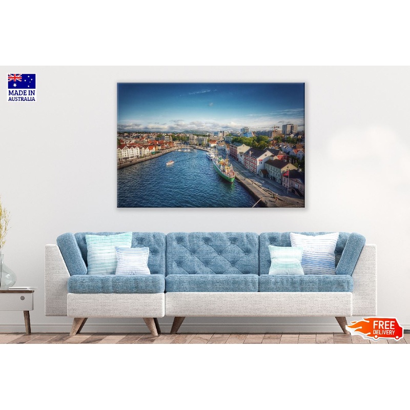 Stavanger Norway City, Aerial View Photograph Print 100% Australian Made