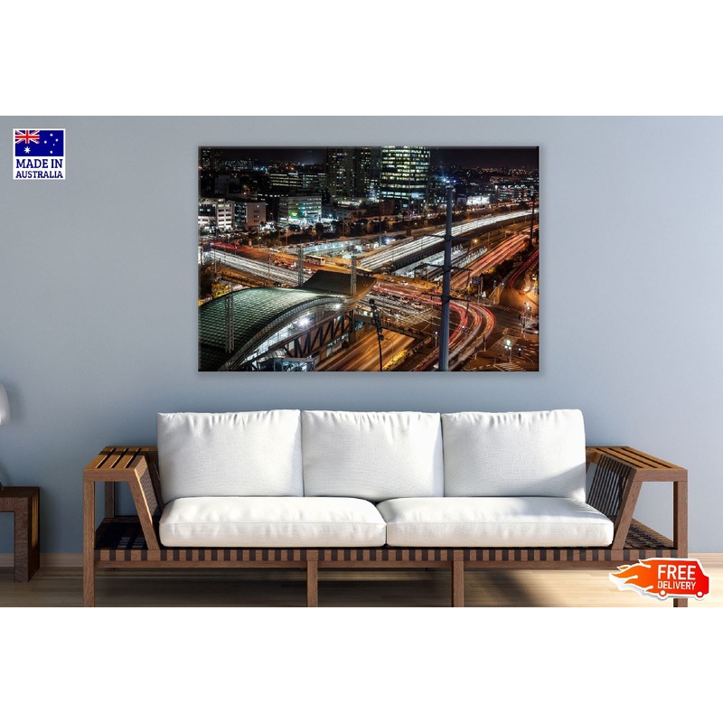 Tel Aviv City, Israel Night View Photograph Print 100% Australian Made