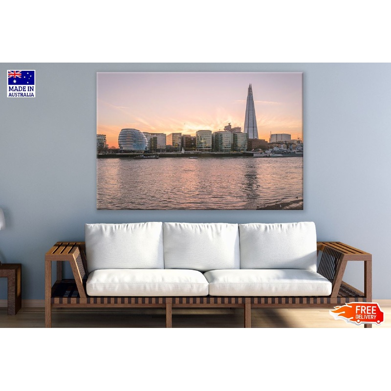 The Shard with City Hall and HMS Belfast View From Lake London Print 100% Australian Made