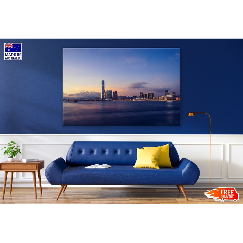 Victoria Harbour Hong Kong Sunset View Photograph Print 100% Australian Made
