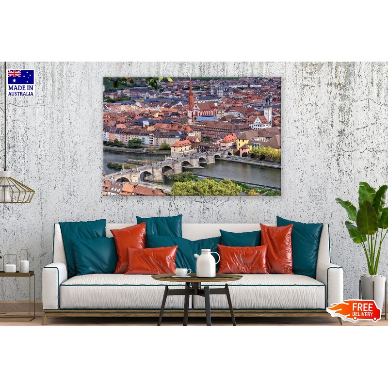 Wurzburg from Marienberg Fortress, Germany Photograph Print 100% Australian Made