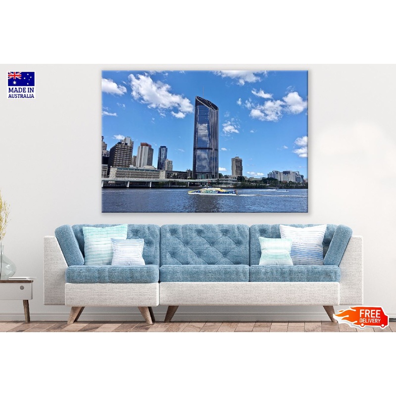 Brisbane River in Brisbane, Queensland, Australia Print 100% Australian Made