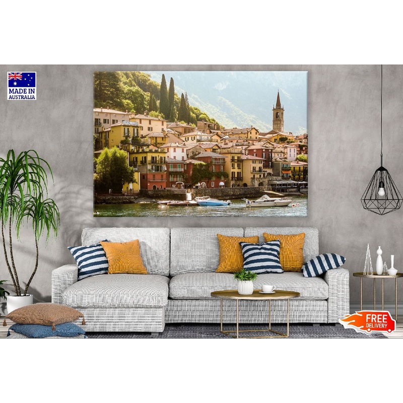 Lake Como & Varenna City Photograph, Italy Print 100% Australian Made