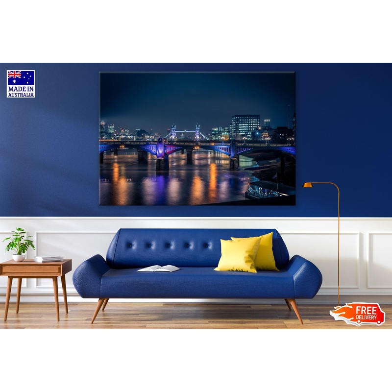 London Bridge & Cityscape Night view Photograph Print 100% Australian Made