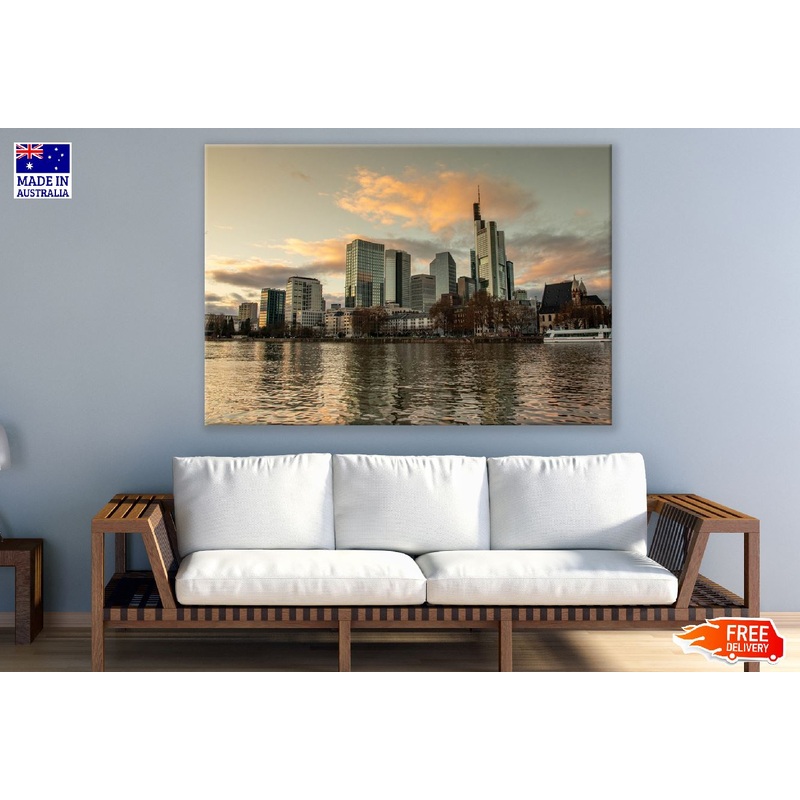 Main Tower View Photographd Frankfurt, Germany Print 100% Australian Made