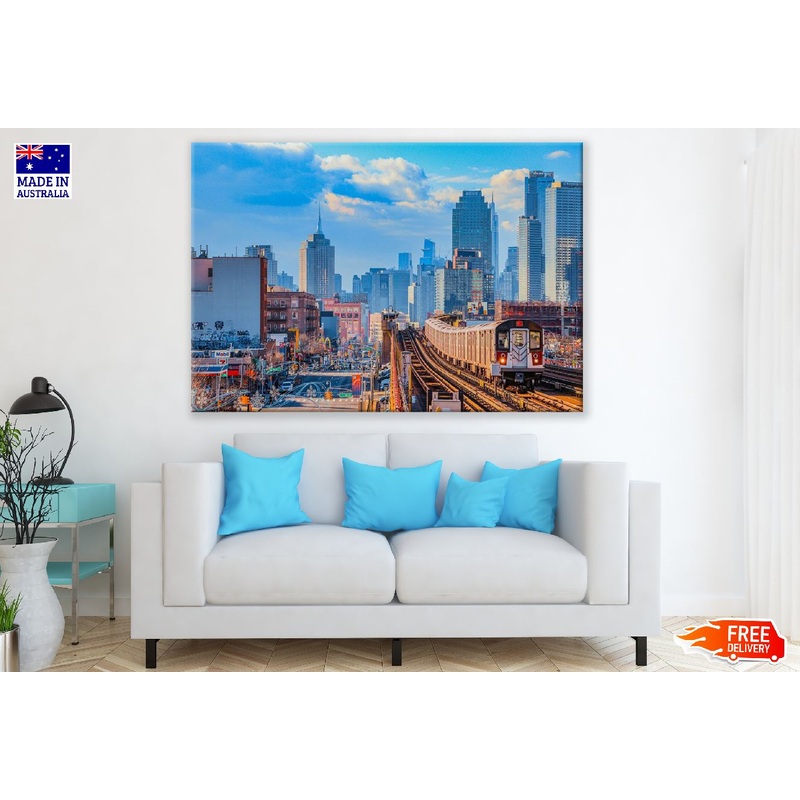 Manhattan New York City Subway Sunset Photograph Print 100% Australian Made