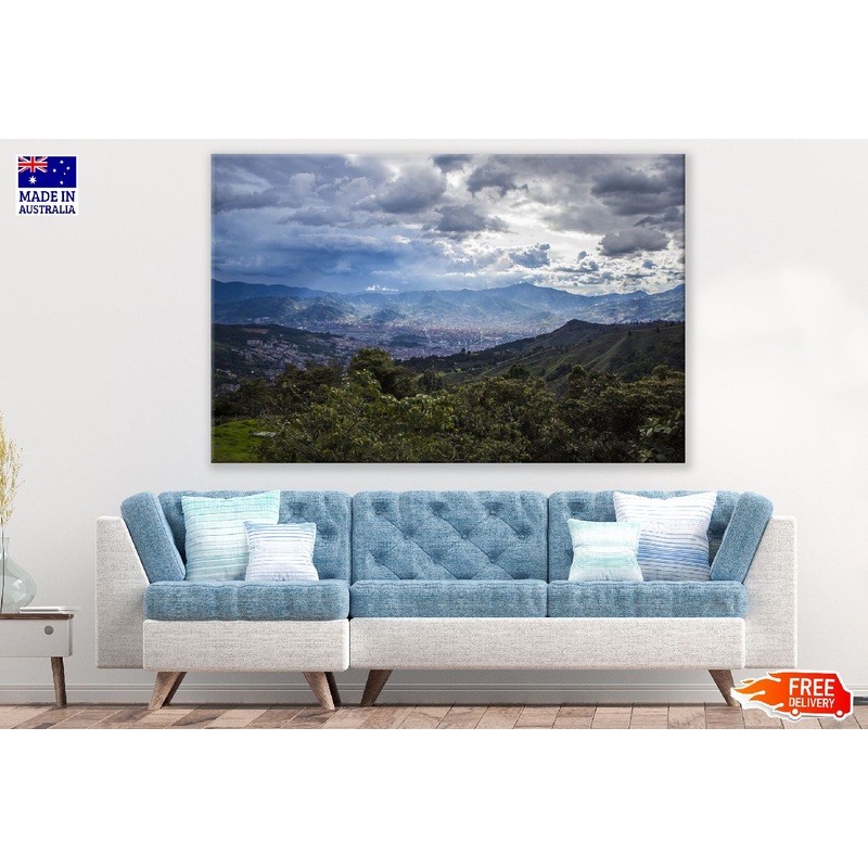 Medelln City view on Mountain Photograph, Colombia Print 100% Australian Made