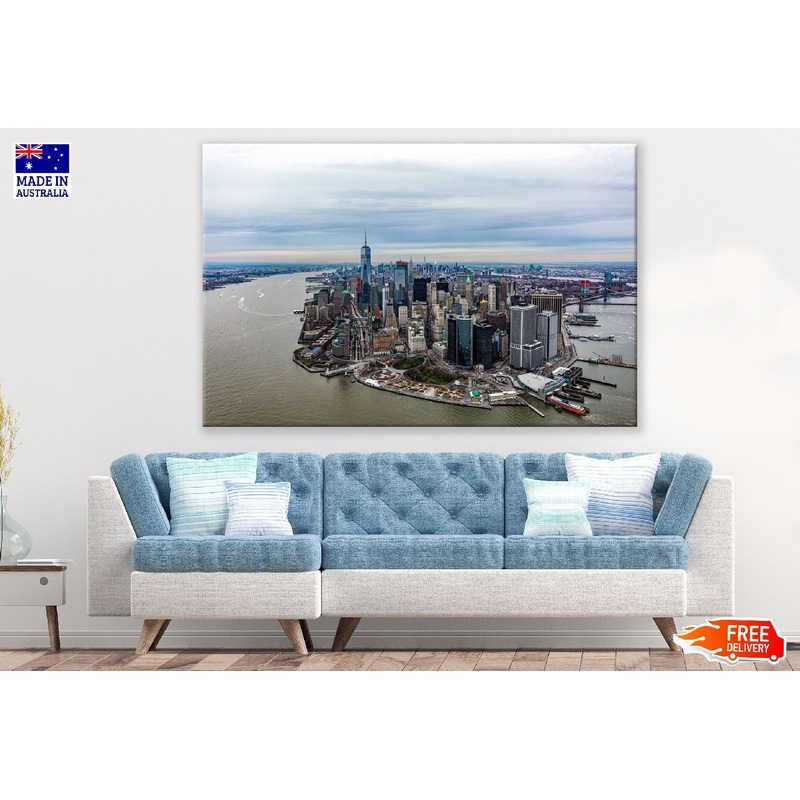 Midtown Manhattan from Liberty Island Photograph, New York Print 100% Australian Made