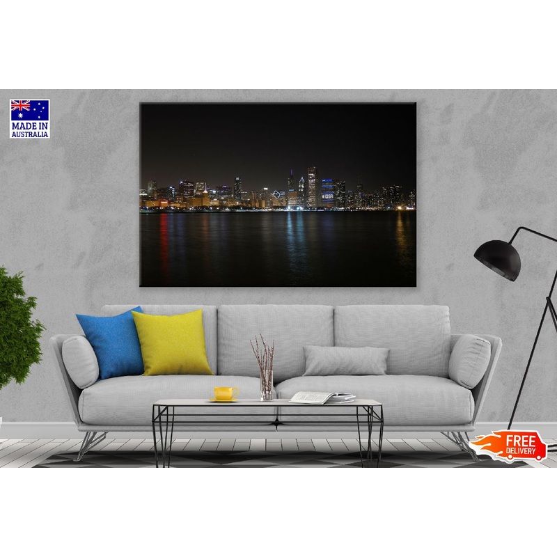 Museum Campus Night View Photograph, Chicago, USA Print 100% Australian Made