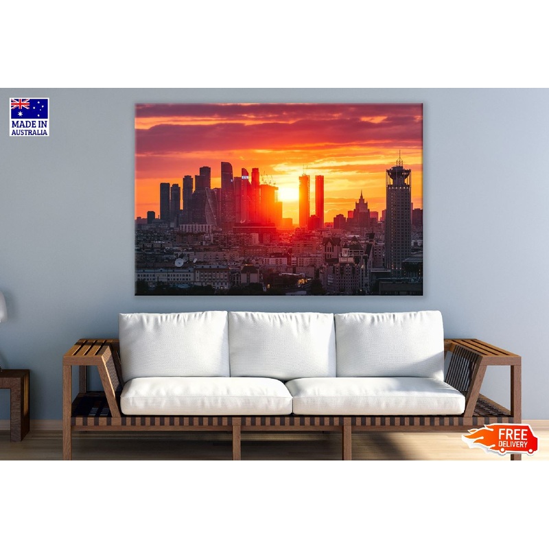 New Buildings, Moscow, Russia Sunset Photograph Print 100% Australian Made