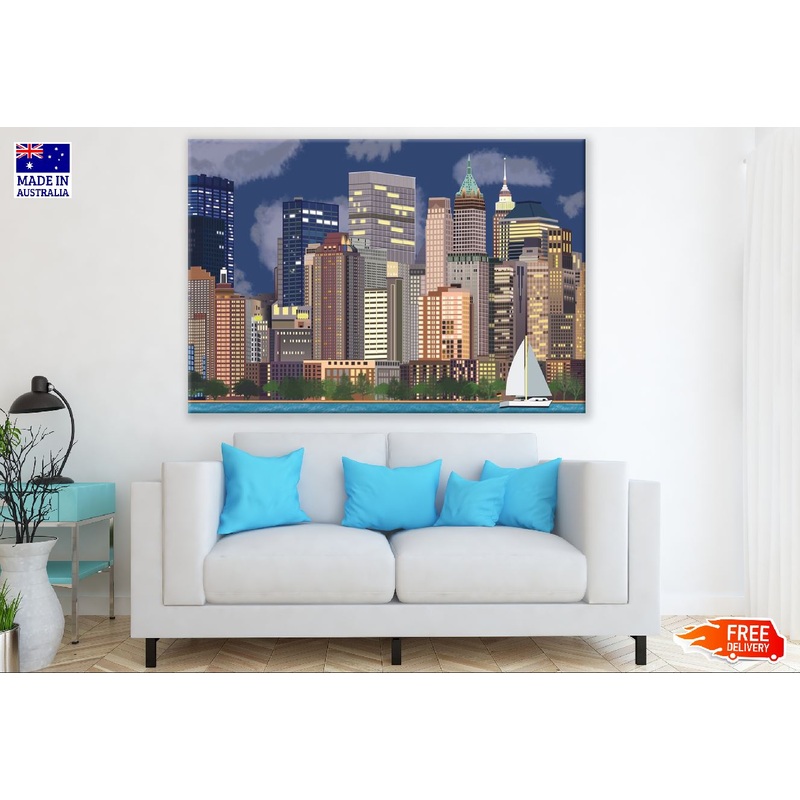 New York City Digital Art, USA Print 100% Australian Made