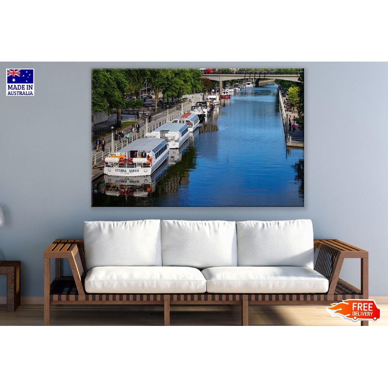 Rideau canal & Mackenzie King Bridge Photograph, Canada Print 100% Australian Made