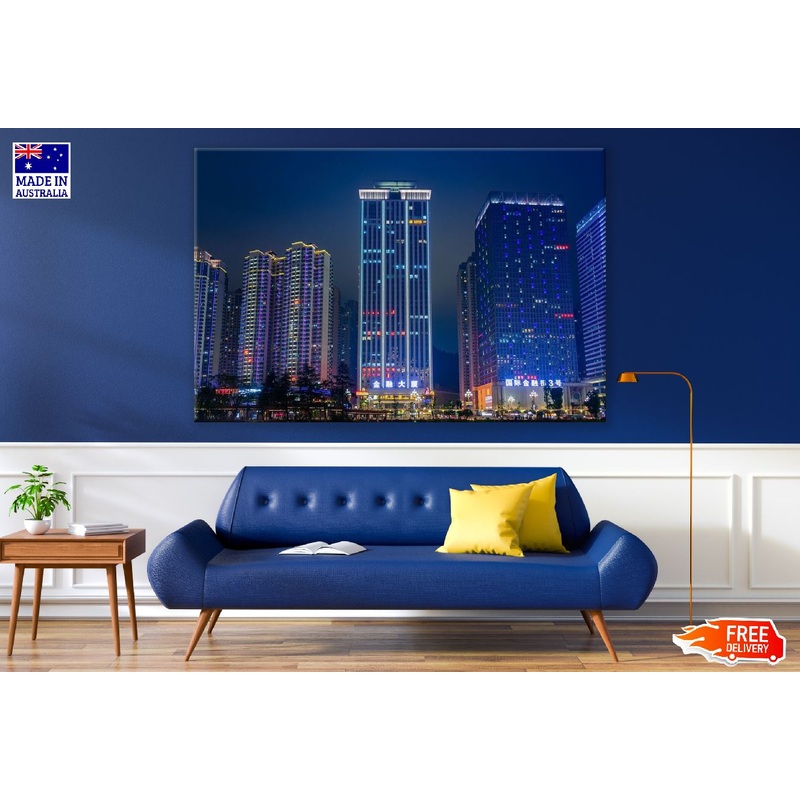 Shanghai Nigh View Photograph, China Print 100% Australian Made