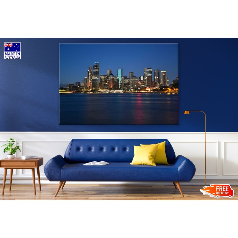 Sydney Buildings at Night Photograph, Australia Print 100% Australian Made