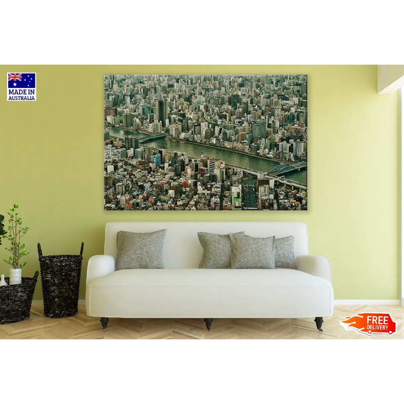 Tokyo City Aerial View Photography, Japan Print 100% Australian Made