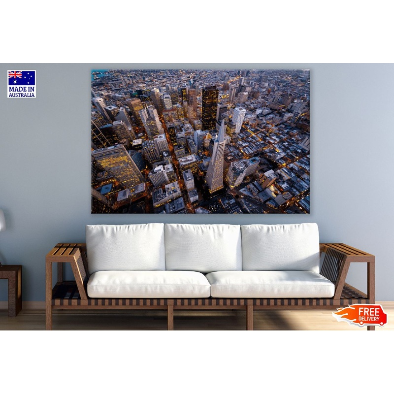 Aerial Cityscape view of San Francisco, California, USA Print 100% Australian Made