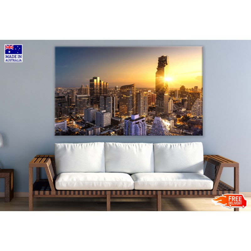 Aerial View Of Bangkok Print 100% Australian Made