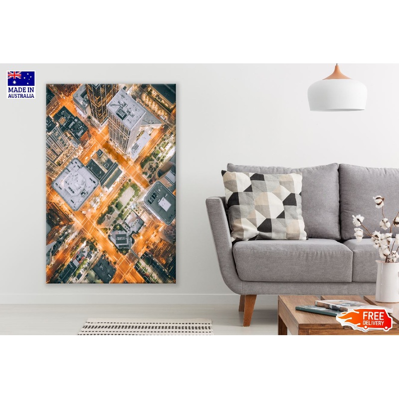 Aerial View of City Buildings Photograph Print 100% Australian Made