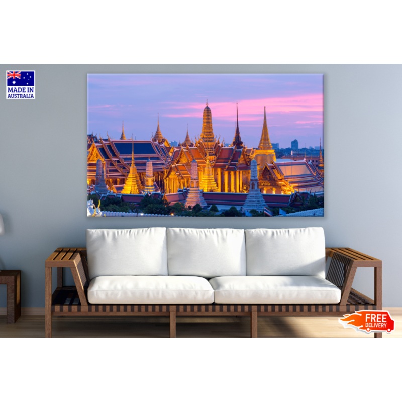 Bangkok Temple & Skyline View Print 100% Australian Made
