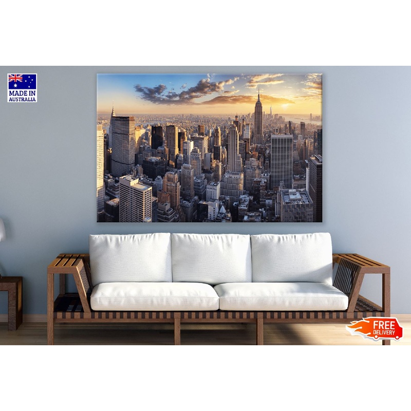 Manhattan New York City Sunset View Photograph Print 100% Australian Made