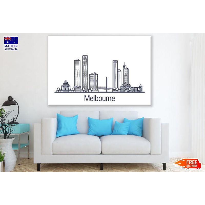Melbourne City Vector Design Print 100% Australian Made