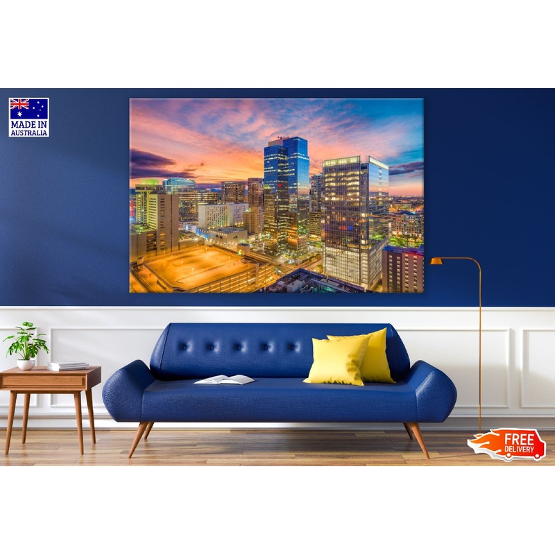 Phoenix, Arizona, USA Downtown at Sunset Photograph Print 100% Australian Made