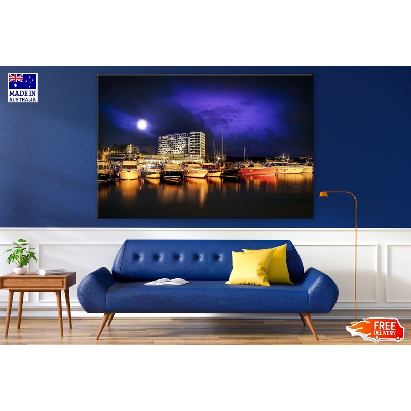 San Diego Marina Night View Photograph Print 100% Australian Made