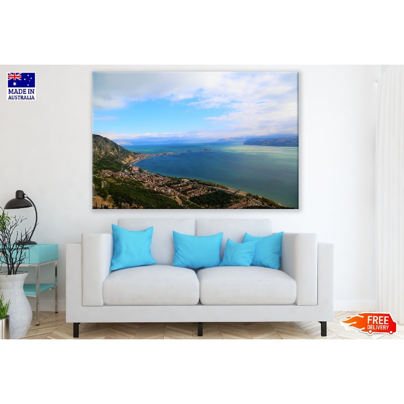 Sea & Turkey City Aerial View Photograph Print 100% Australian Made