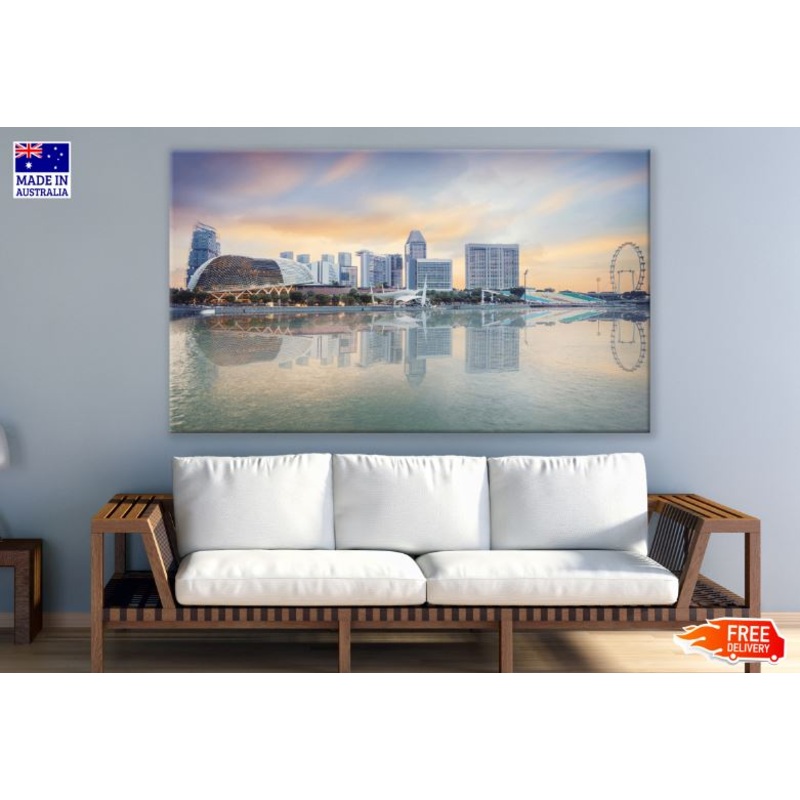Singapore Central Quay Evening & Bridge Print 100% Australian Made