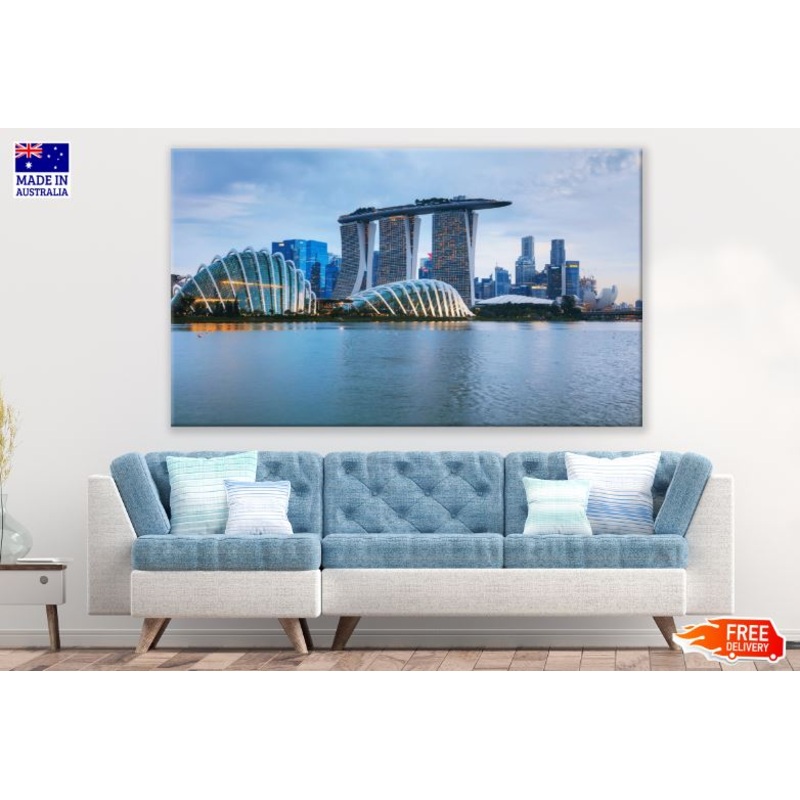 Singapore City Over View Print 100% Australian Made
