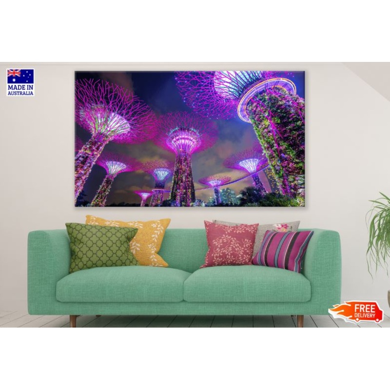 Singapore Cityscape At Night Print 100% Australian Made