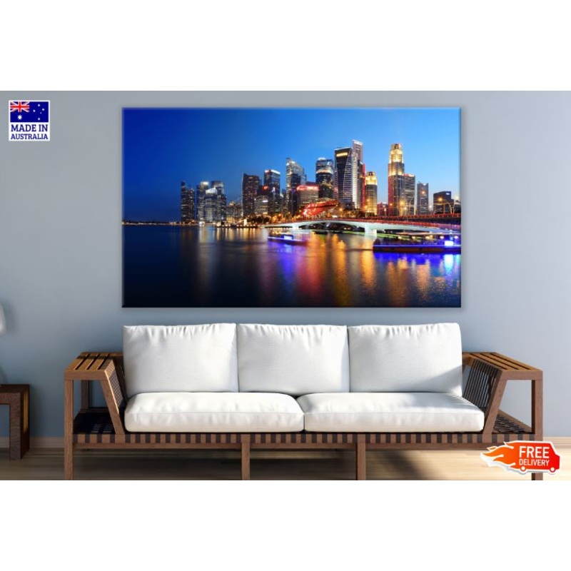 Singapore Downtown Skyline Print 100% Australian Made