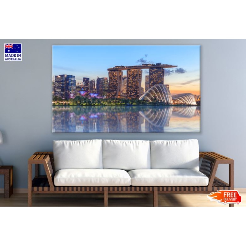 Singapore Greenhouse & Marina Bay Sand Hotel Print 100% Australian Made