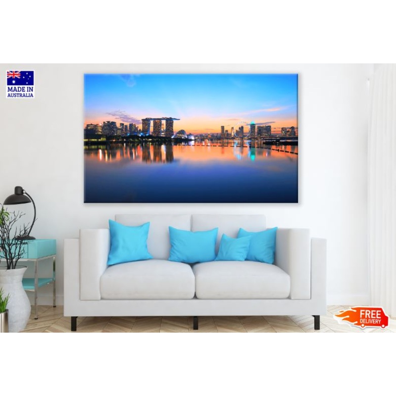 Singapore Skyline Cityscape Print 100% Australian Made