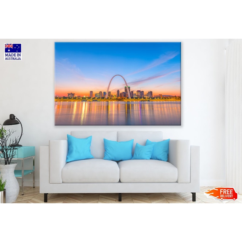 St. Louis, Missouri, USA at Sunset Photograph Print 100% Australian Made