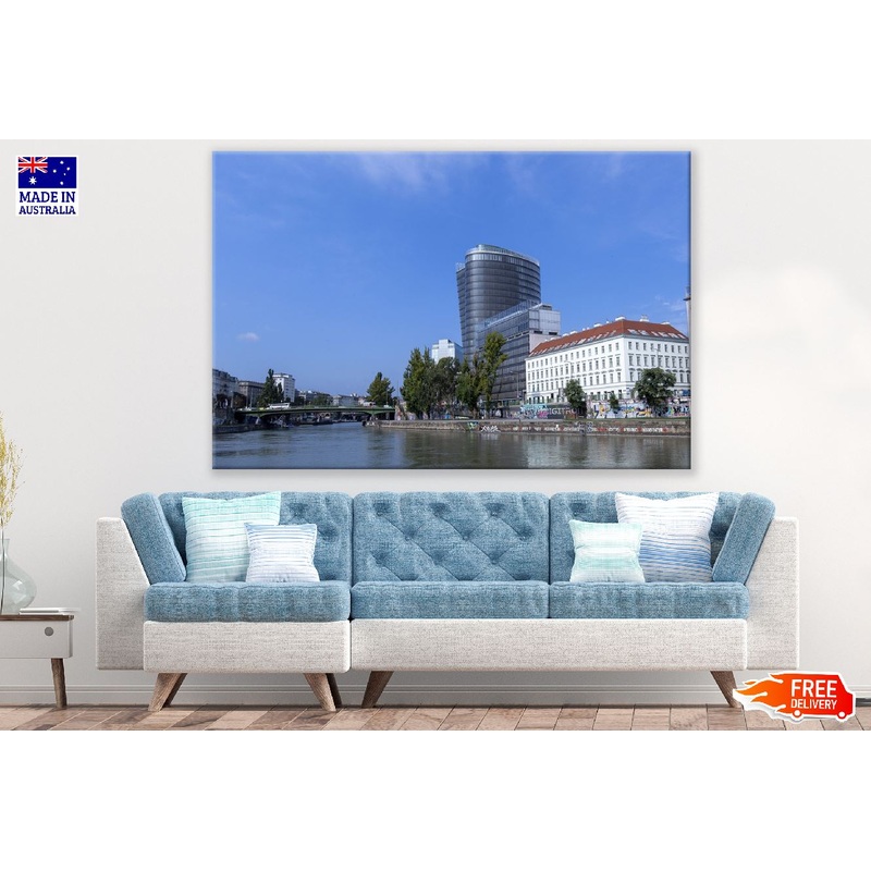 Strandbar Herrmann Vienna City River View Photograph Print 100% Australian Made