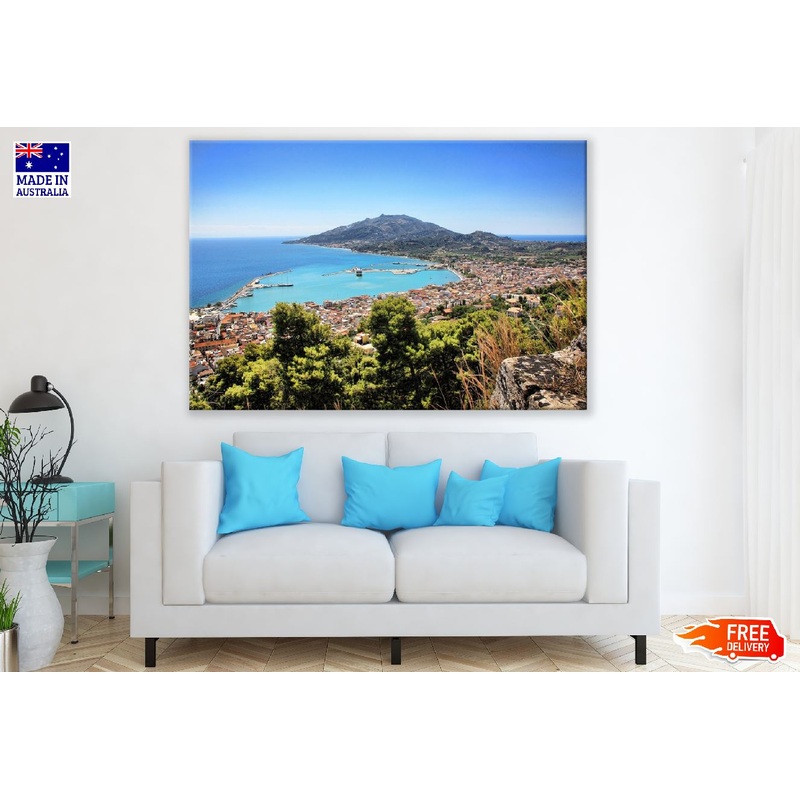 Zakynthos Island Aerial View Photograph, Greece Print 100% Australian Made