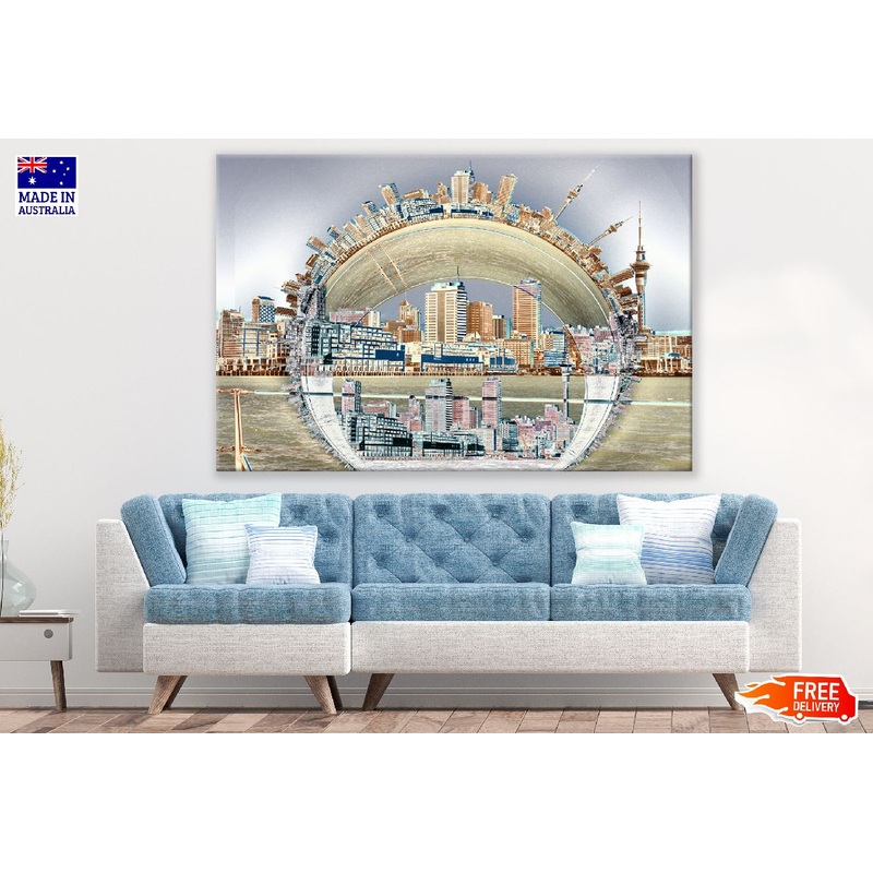 Abstract City Skyline View Digital Art Print 100% Australian Made
