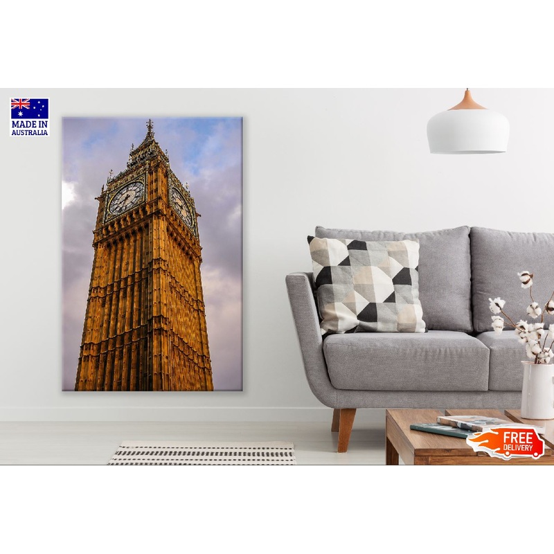 Big Ben Clock Tower Closeup Photograph, London UK Print 100% Australian Made