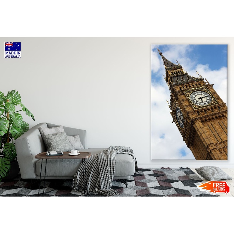 Big Ben Tower in London, UK Closeup Photograph Print 100% Australian Made