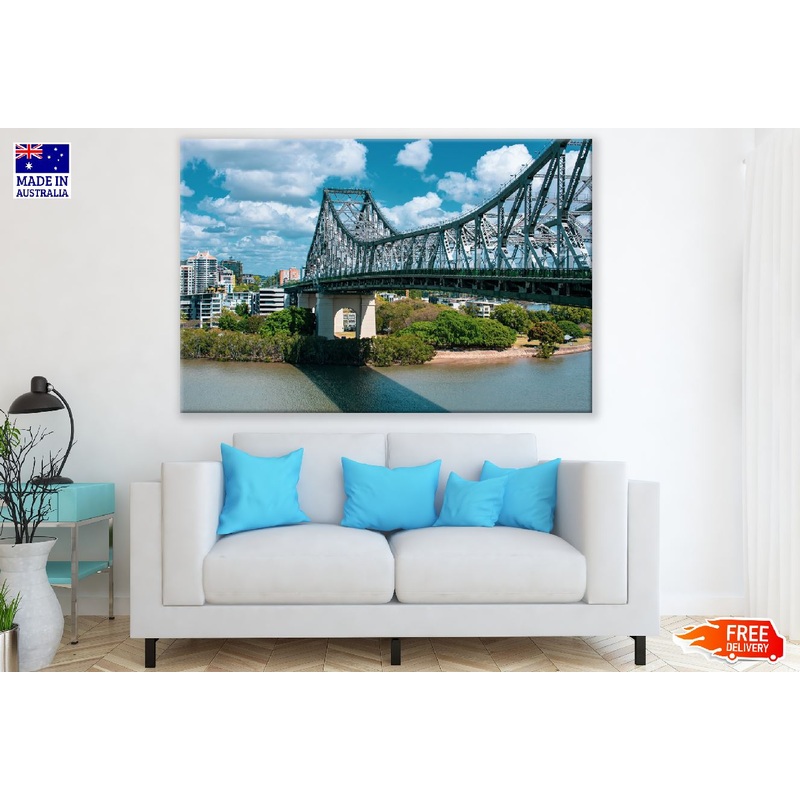 Brisbane Bridge & City in Australia Photograph Print 100% Australian Made