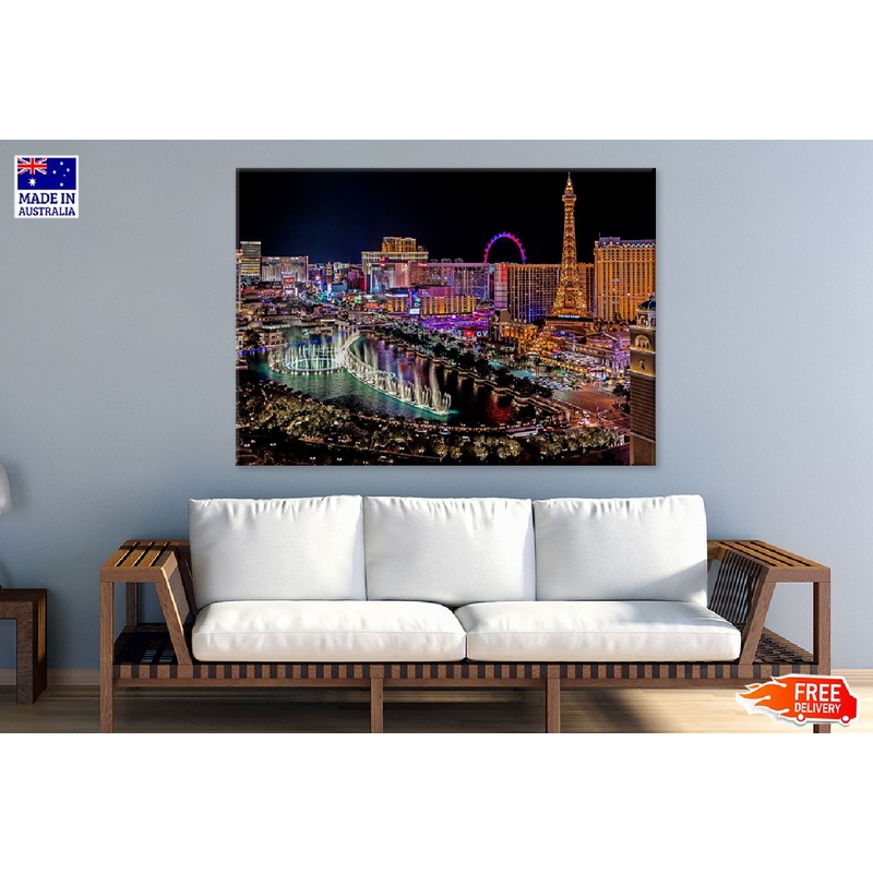 Las Vegas Nevada Night Photograph Print 100% Australian Made