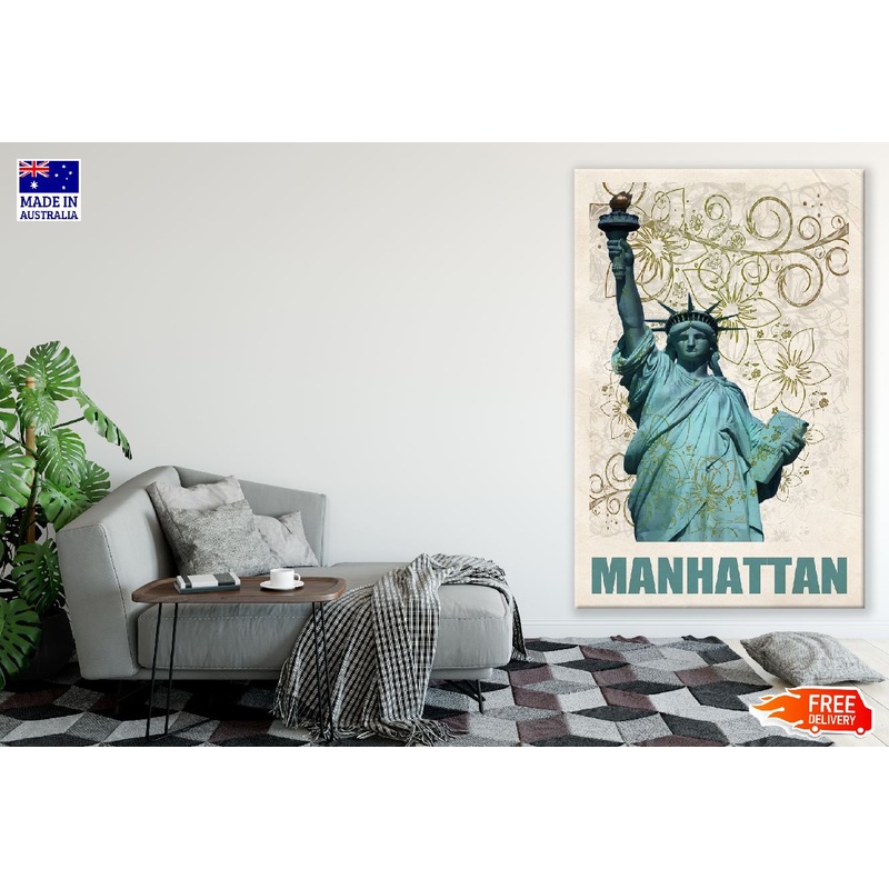 Liberty Statue Vintage Design Print 100% Australian Made