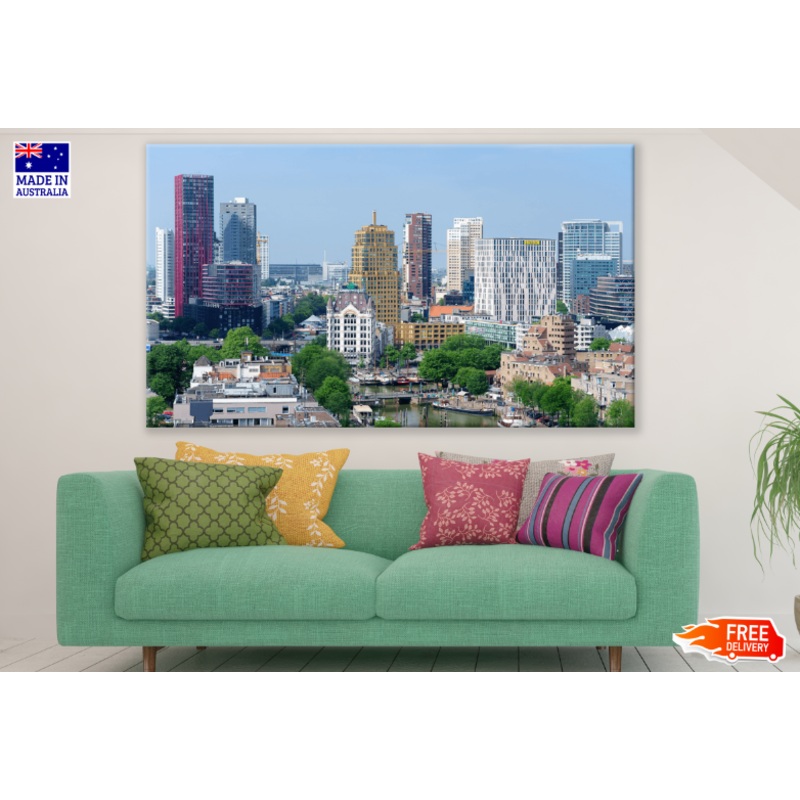 Madeira Island City View & Mountin Print 100% Australian Made