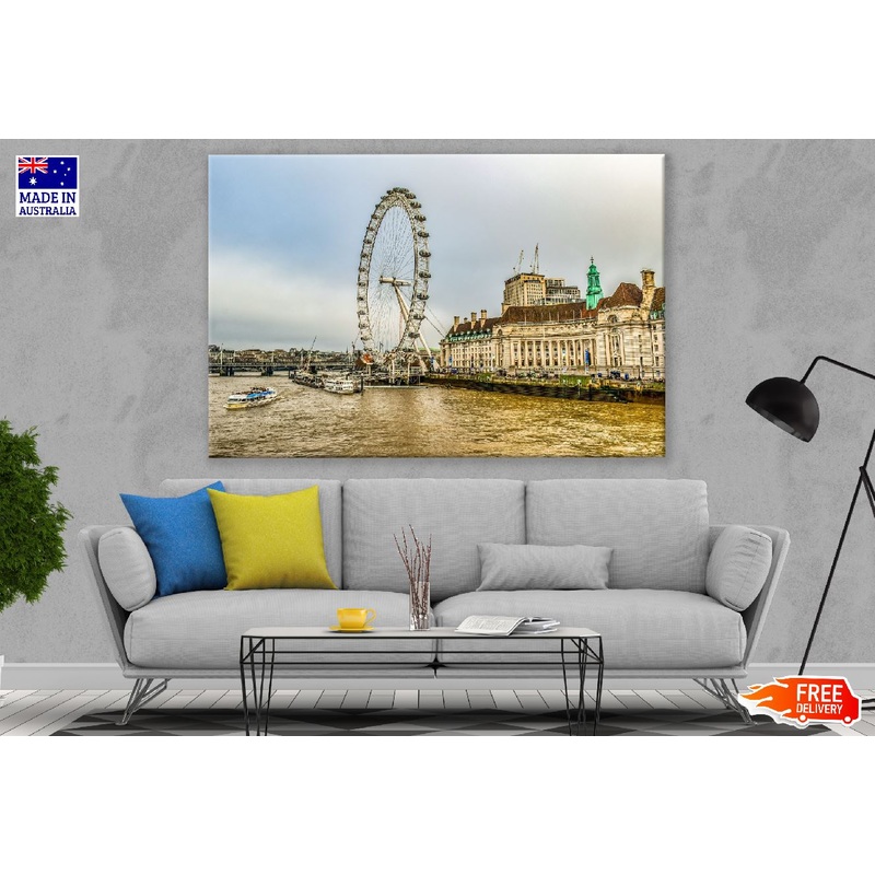 Millennium Wheel & River Thames in London Photograph Print 100% Australian Made