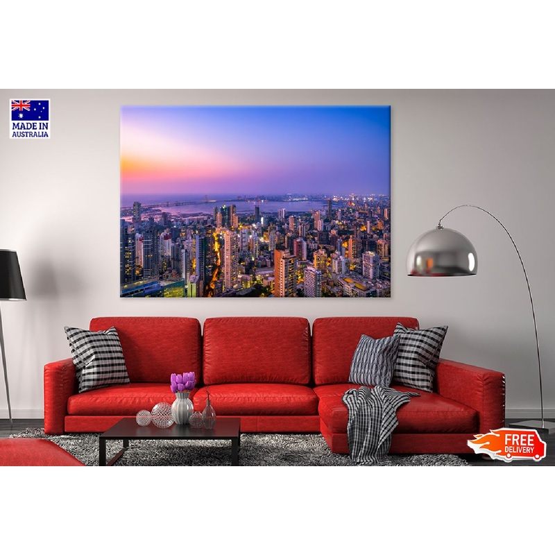 Mumbai Cityscape & Sea Photograph Print 100% Australian Made