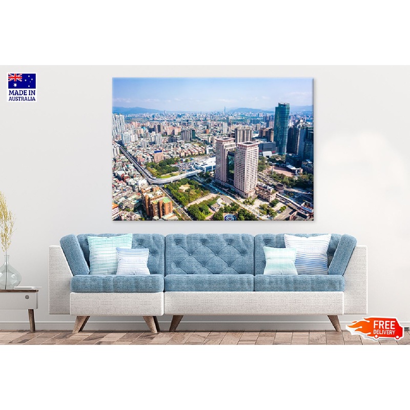 New Taipei City Skyline View Photograph Print 100% Australian Made
