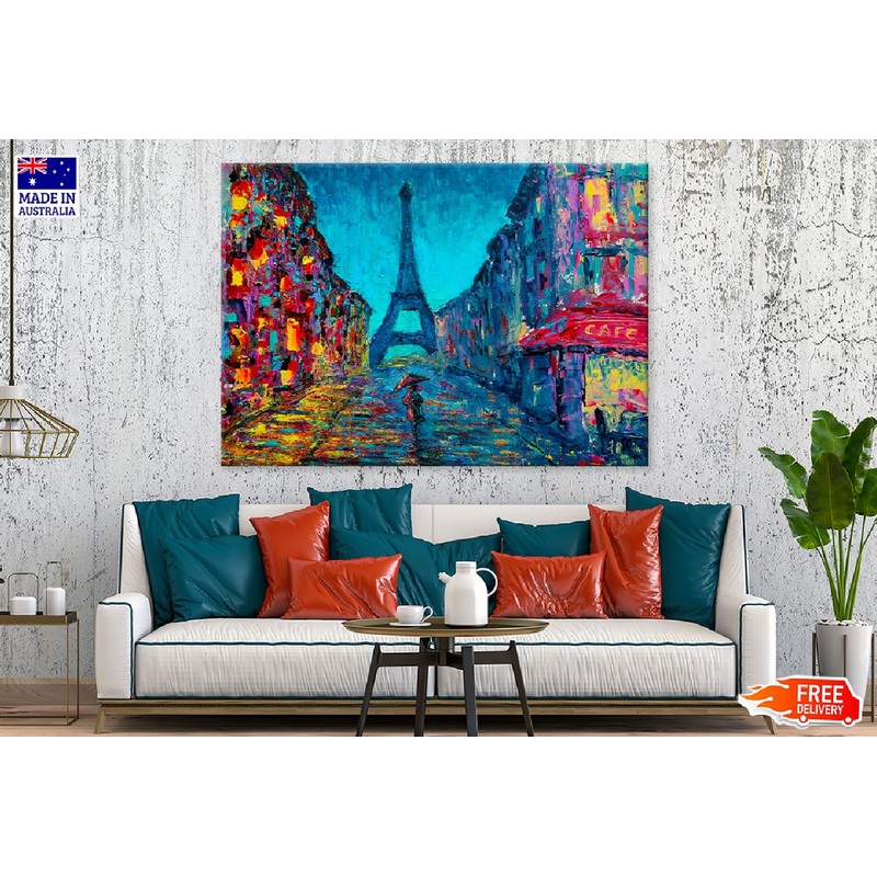 Paris City Street Art Painting Print 100% Australian Made