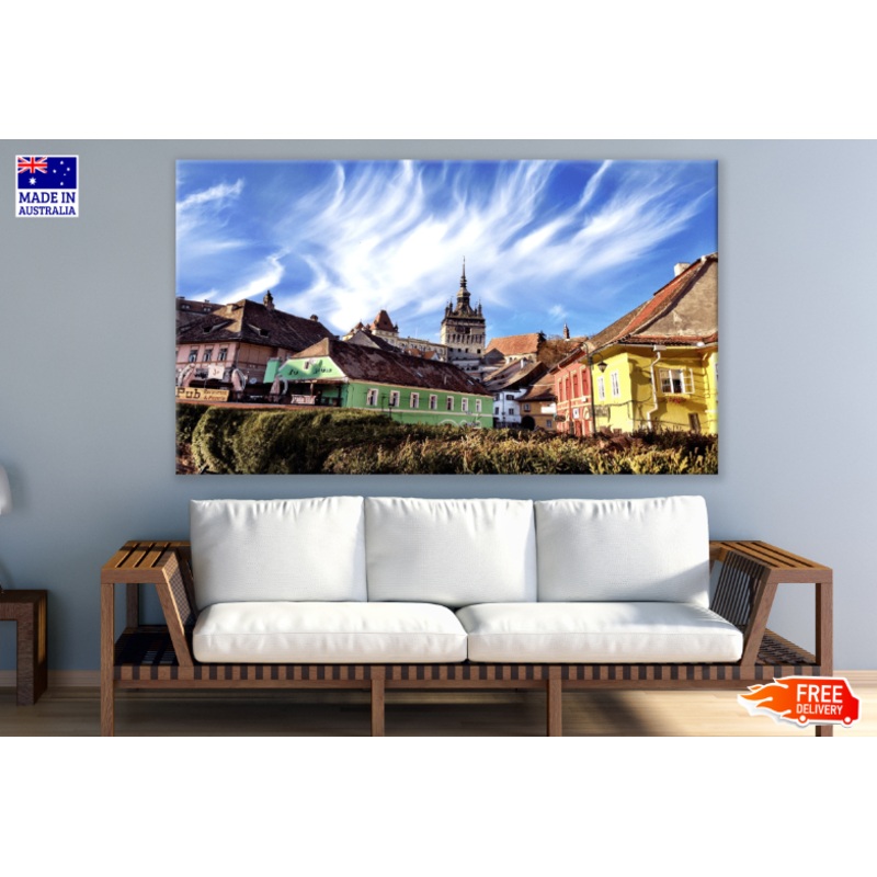 Romania Clock Tower Photograph Print 100% Australian Made